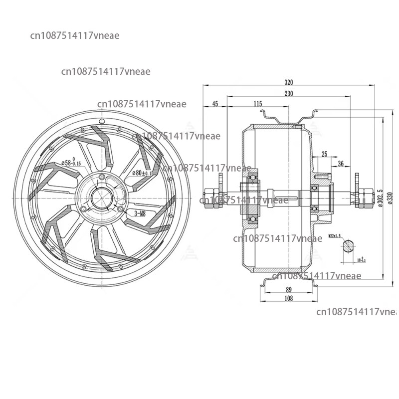 Motor 12000W 12x3.5inch QS260  - 12000W Electric Motorcycle Hub Motor 评论和价格